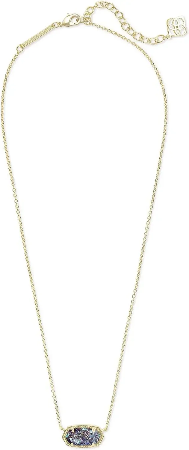 AONEZ Women's Long Pendant Necklace with Gold Plated Emerald - Fashion Jewelry for Women