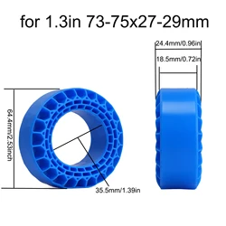 Custom Blue Ultra Soft Silicone (1.3in 73-75x27-29mm)