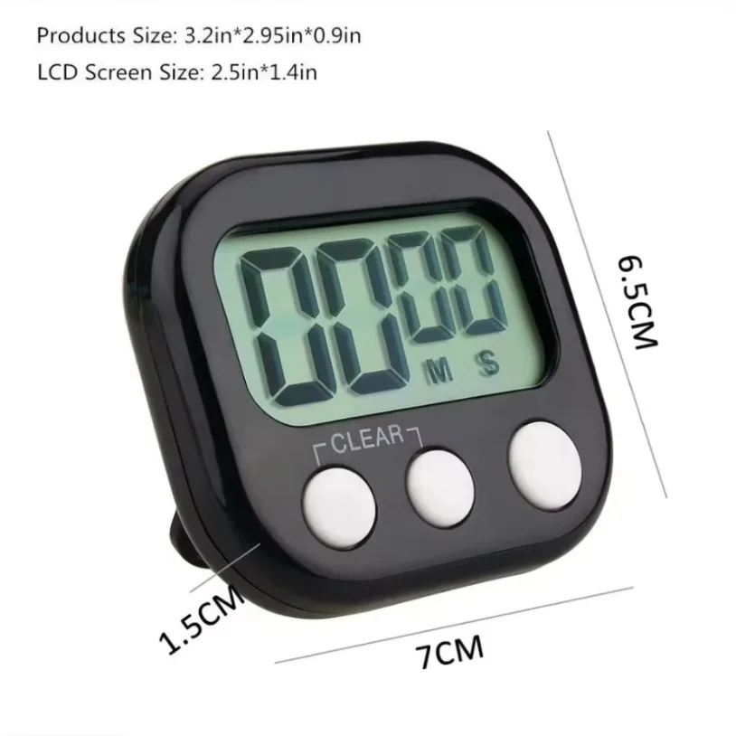 Multifunctional Magnetic Digital Timer Electronic Timer LCD Display Kitchen Baking Countdown Dormitory Learning Reminder Gift