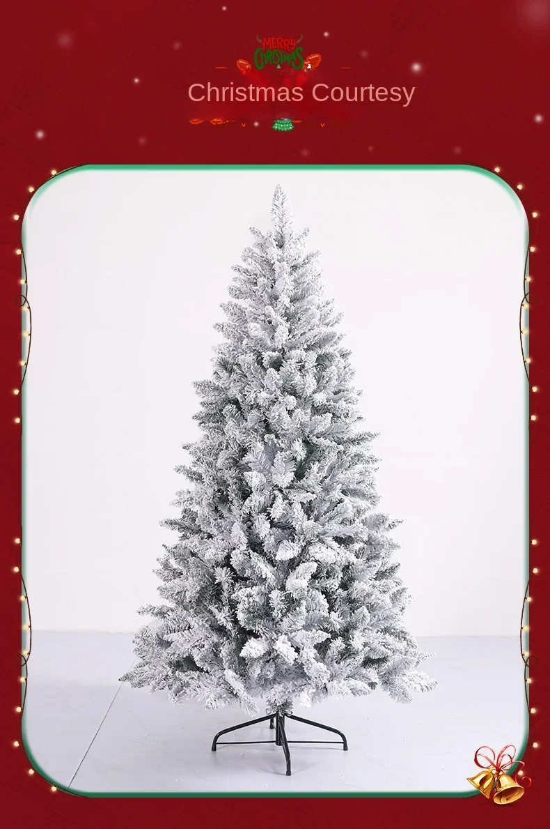 Description Picture 2 of itemWhite Christmas Tree with Tree Skirt PVC Simulation Snow Flocked Encrypt Christmas Tree Christmas Party Decorations with Snow