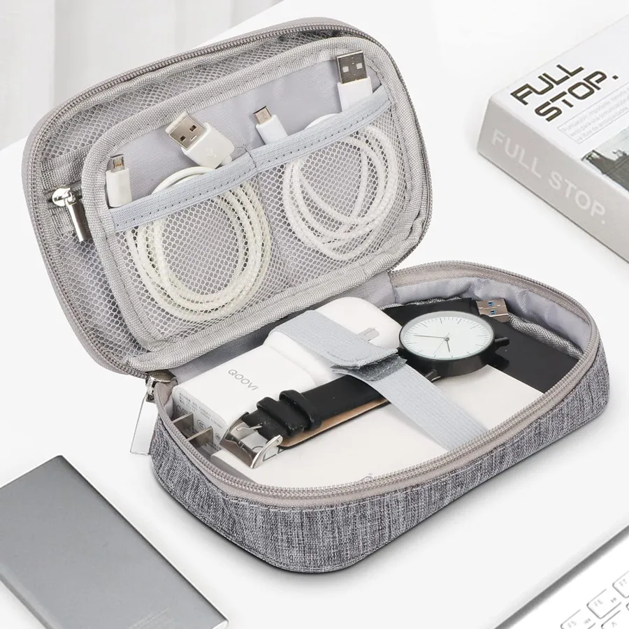 Cable Storage Bag Electronic Organizer Digital Charger Wires USB Power Pouch Travel Accessories