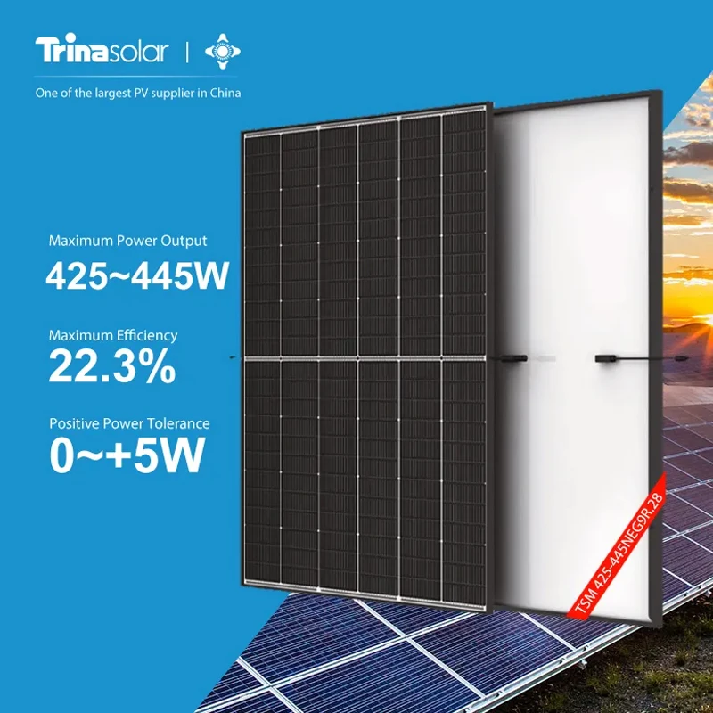 Trina Vertex S + 425W 430W 435W 440W 445 W 450W Miglior Prezzo Moduli Fotovoltaici A Doppio Vetro Pannelli Solari Neri Home Neg9R.28