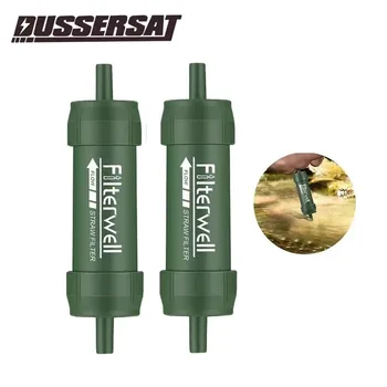 กลางแจ้งเครื่องกรองน้ําฟาง MINI Camping Purification แบบพกพาเดินป่าเดินป่าเครื่องกรองน้ํากรองน้ําฟางอุปกรณ์ฉุกเฉิน 1