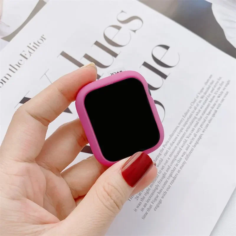 Apple Watch Screen Protector Tempered Glass Case for Apple Watch 46mm 42mm 41mm 40mm 38mm 45mm Series 10 9 8 7 6 5 4 3 2 SE