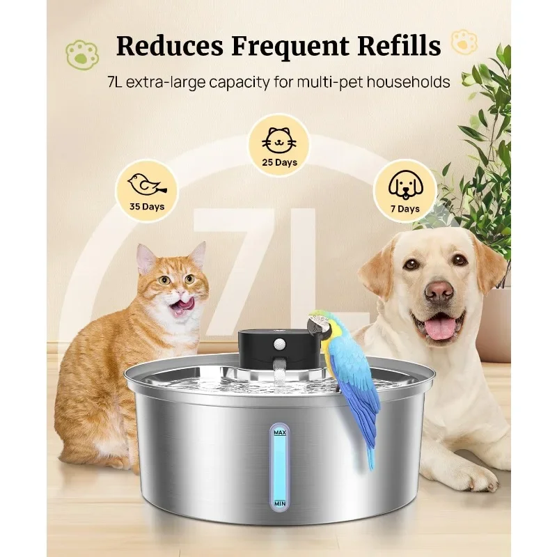 Stainless Steel Dog Water Fountain 5