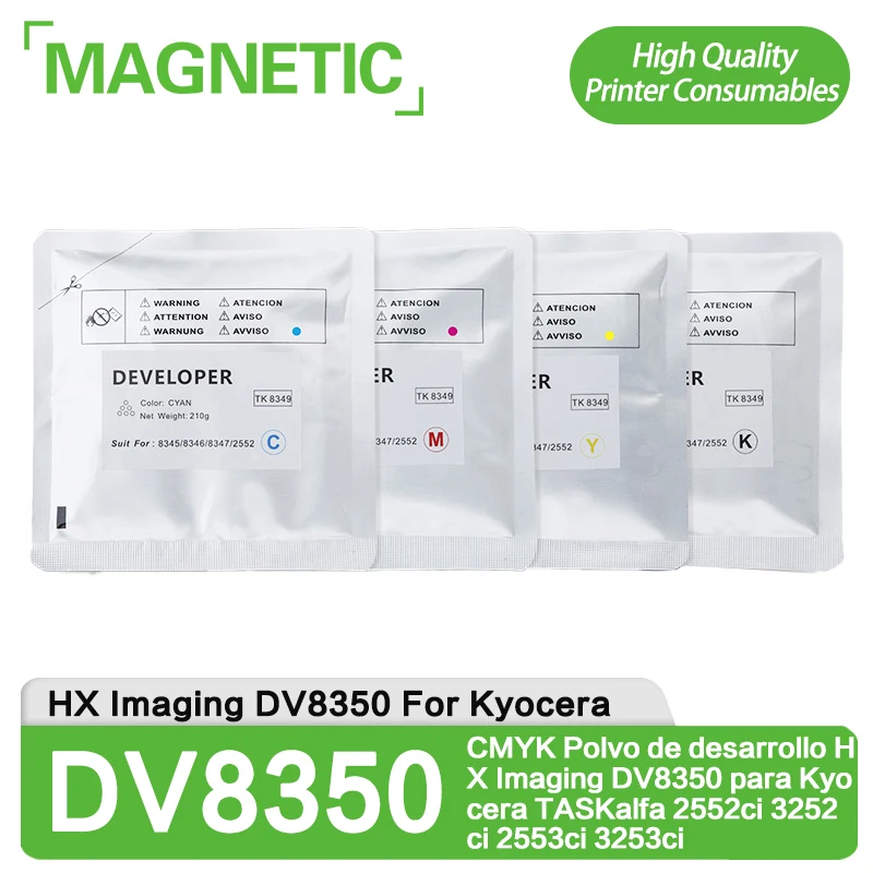 

Новинка, CMYK Polvo de desarrollo HX, изображение DV8350 для Kyocera TASKalfa 2552ci 3252ci 2553ci 3253ci, 1 комплект