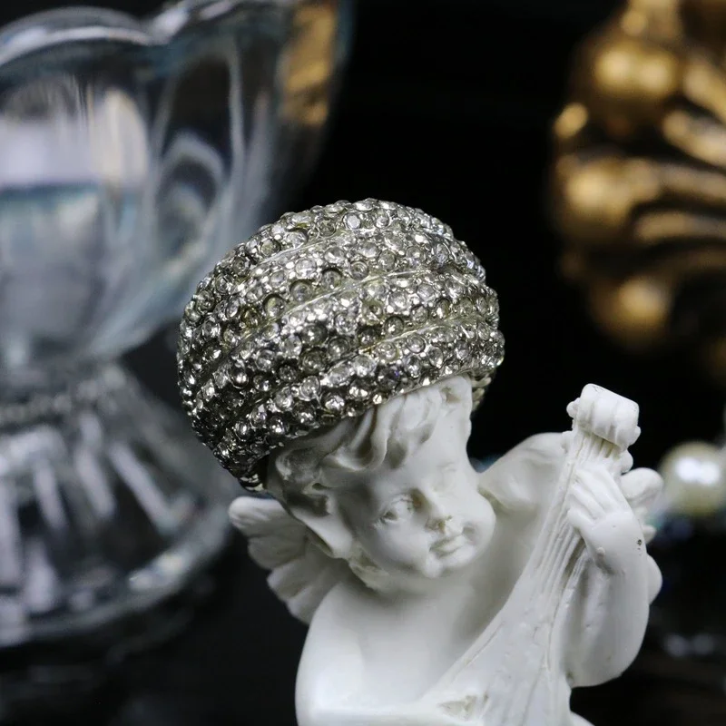 

Роскошное винтажное обручальное кольцо с круглым Цирконом для женщин, Подарок на годовщину, регулируемое ювелирное изделие, Корея, INS