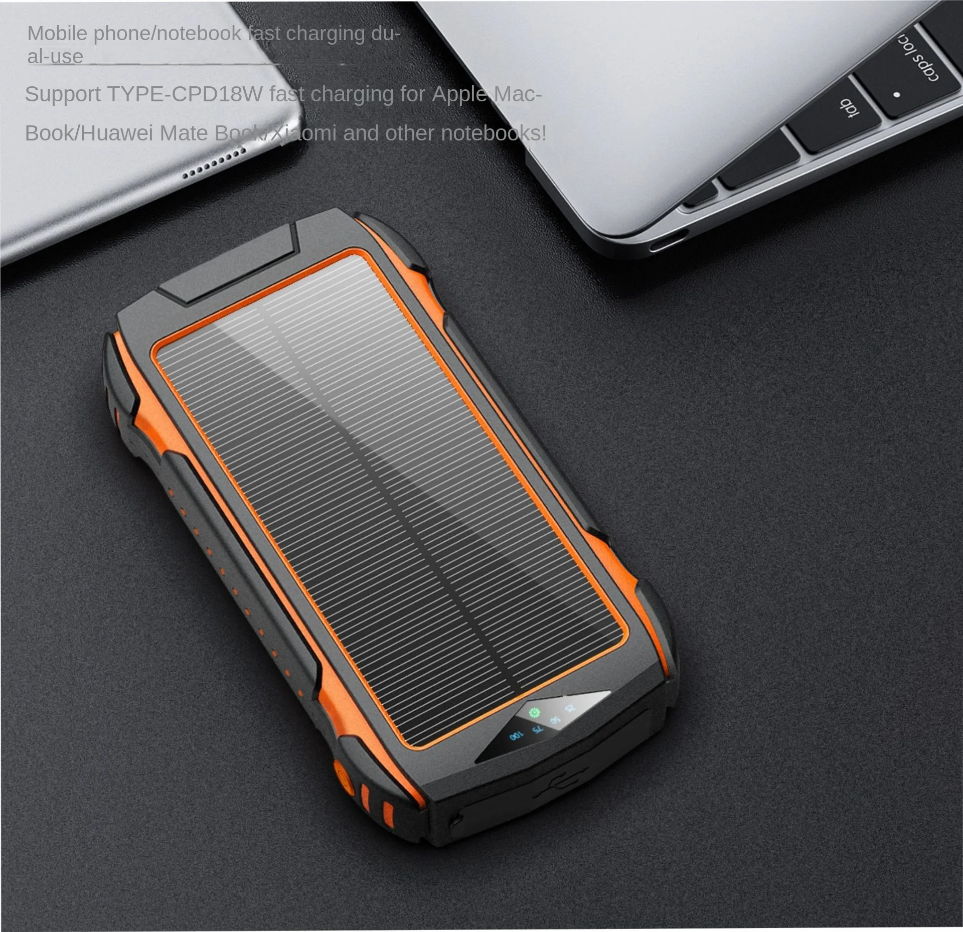 Solar Power Bank 20000mAh USB Fast Charging Detachable Independent