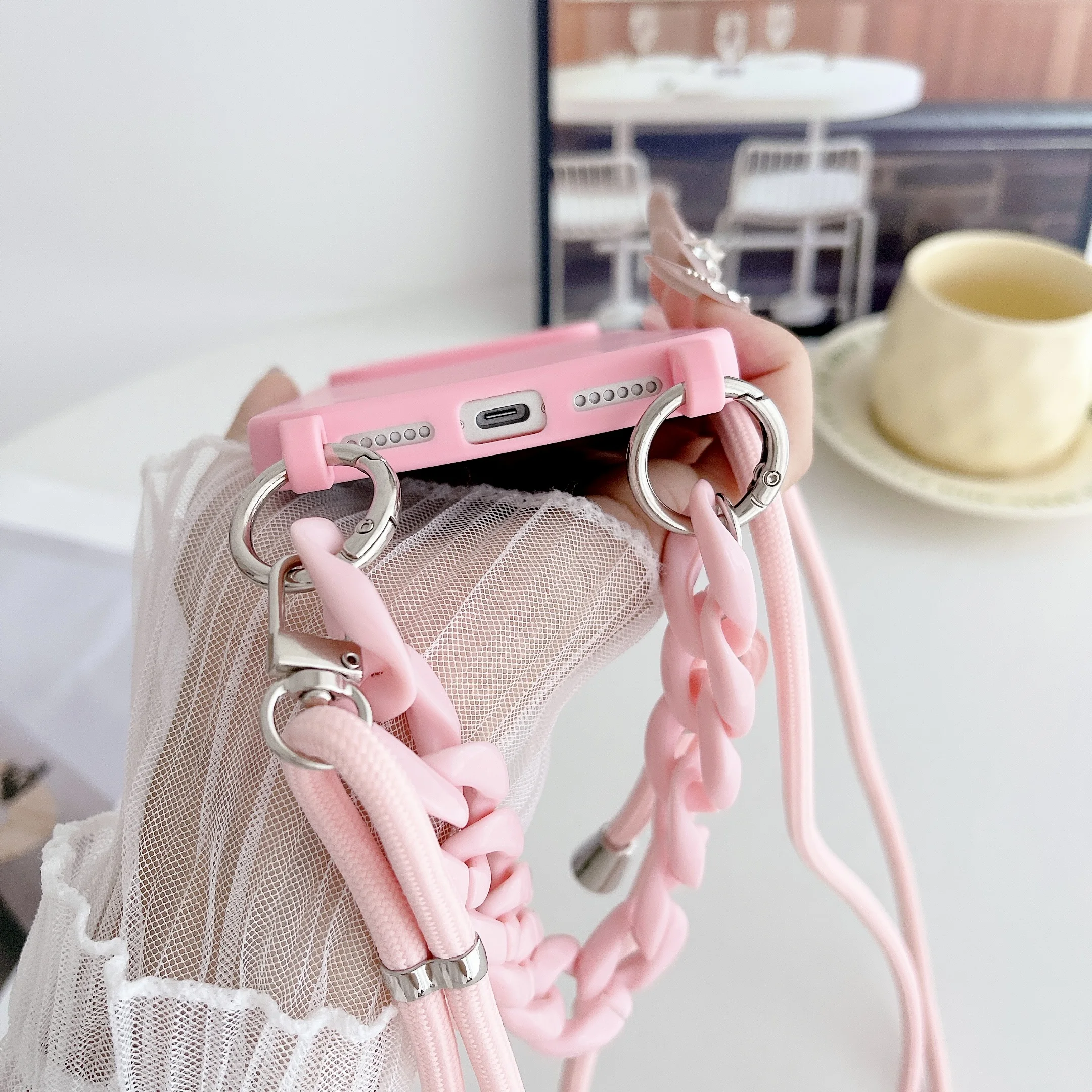 Lanyard Case with Adjustable Cord Strap - Soft Silicone Phone Cover