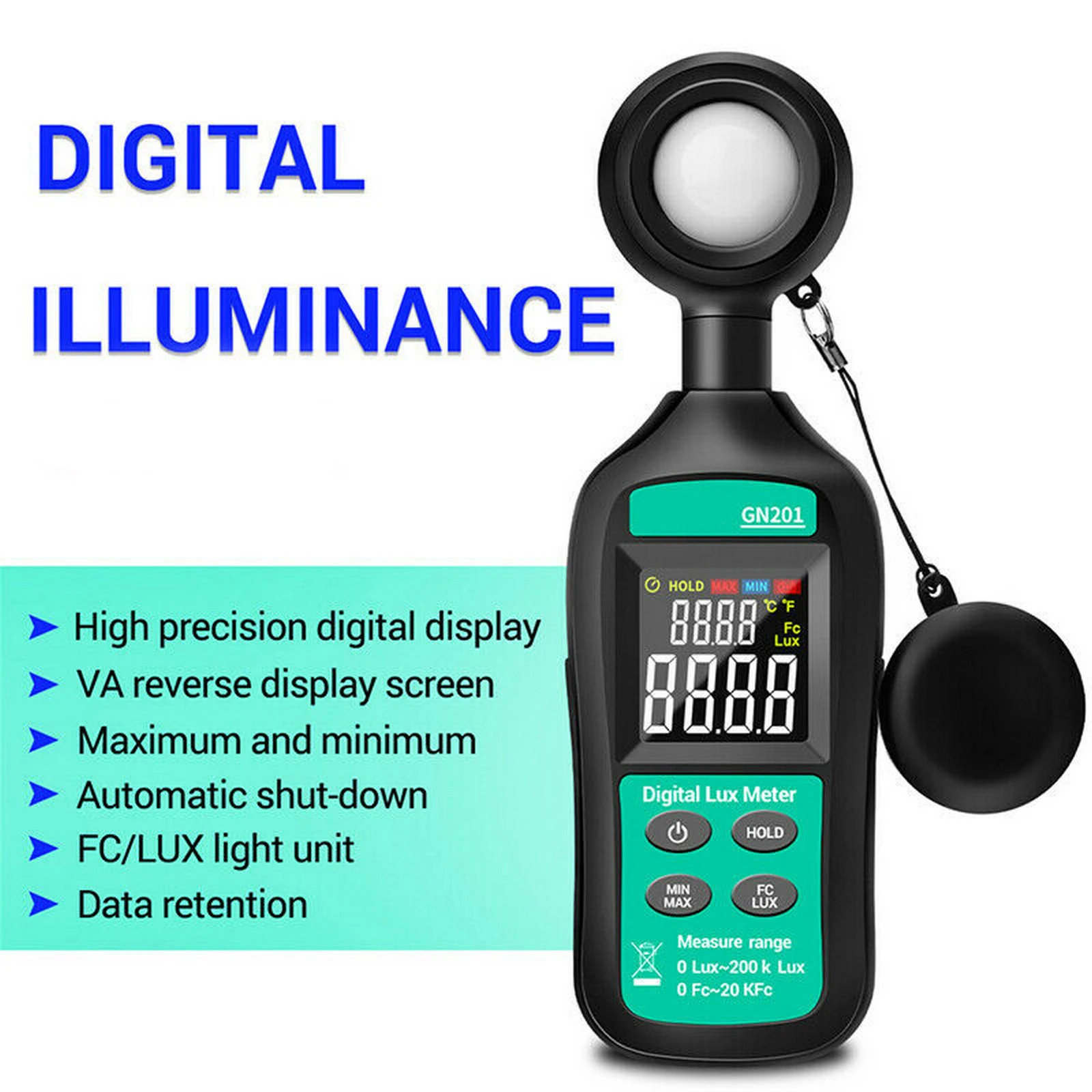 Lux Meter Digital Luxmeter Professional Luxometer Lcd Light Meter