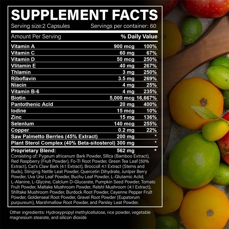 DHT Blocker - Promotes Hair Growth Helps with Healthy Urination Natural DHT Blocker for Men & Women 2