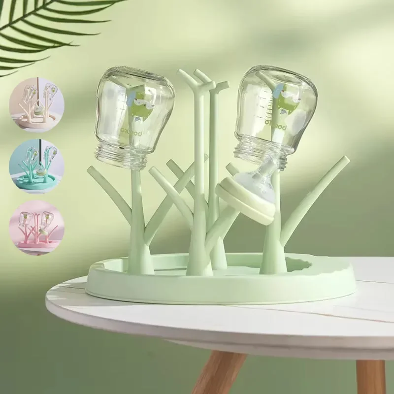 Removable Baby Feeding Bottle Drain Rack Nipple Feeding Cup Holder Storage Drying Rack Bottle Tree Shape Accessory