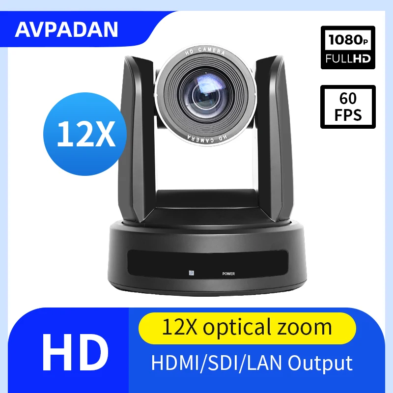 

1080P HD Camera 12x digital zoom HDMI SDI Network IP Live Streaming for laptop or PC computer meeting video conference