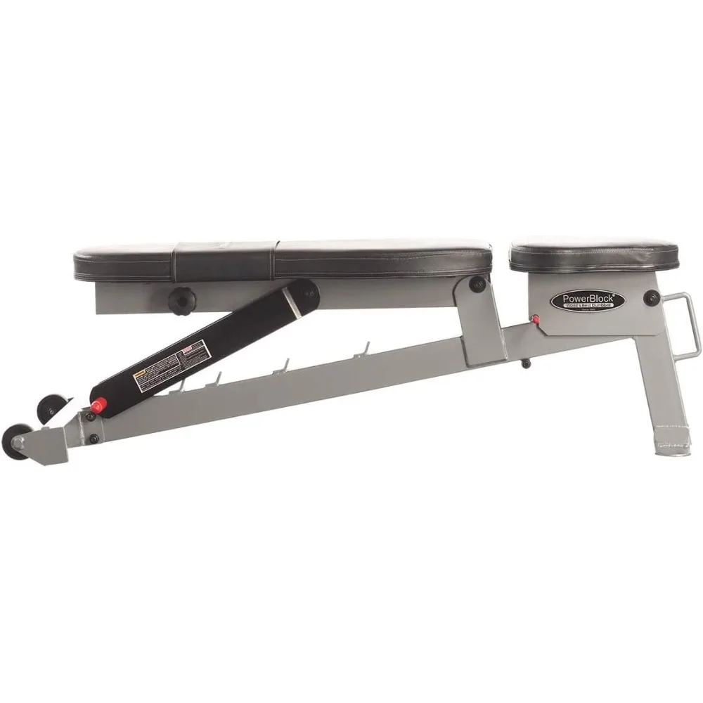 Sport Bench, Workout Bench, 5 Position Adjustable Bench & Seat, Built-in Wheels & Handle Kit, Innovative Workout Equipment