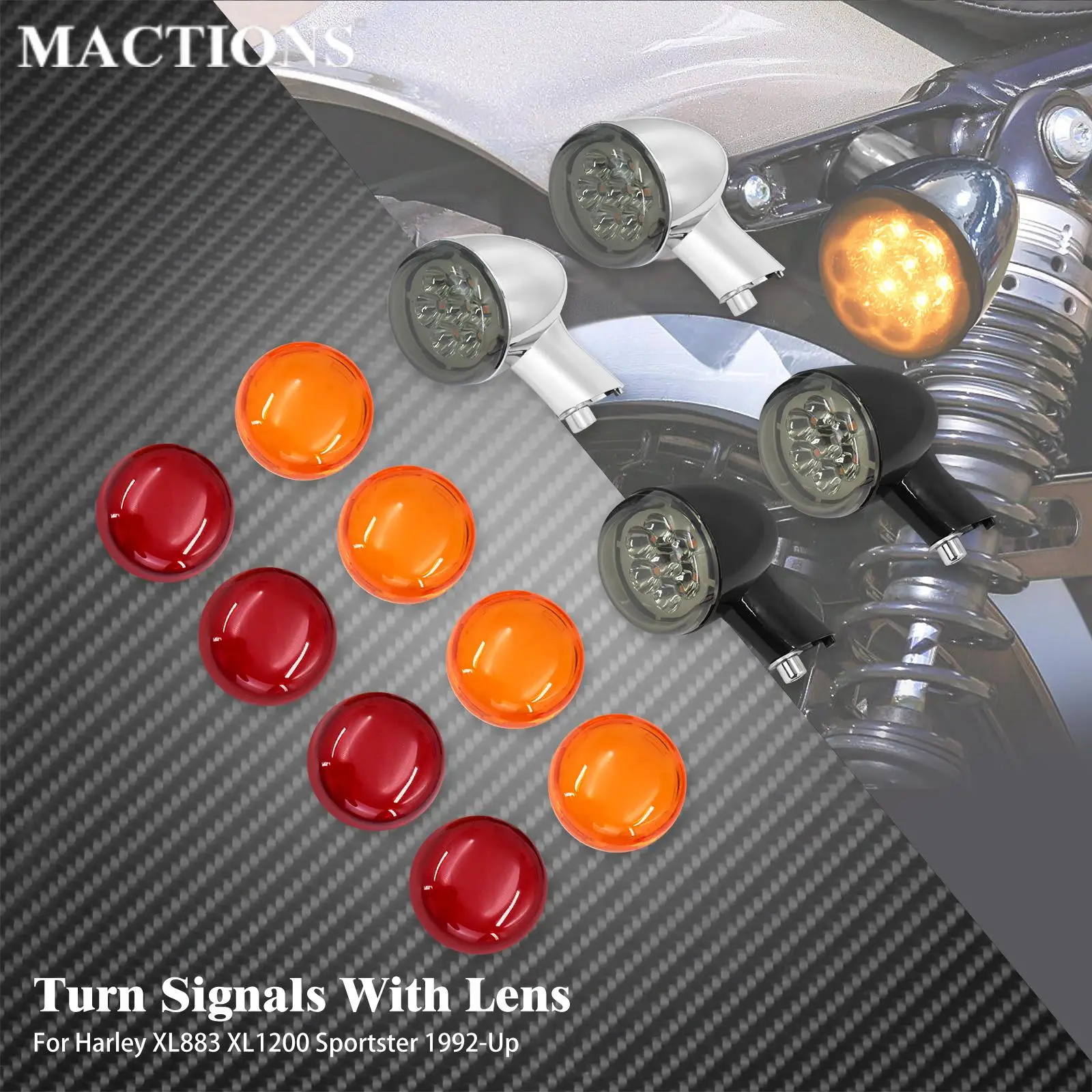 MotorcycleRearTurnSignalsLEDLightsForHarleySportsterXL883