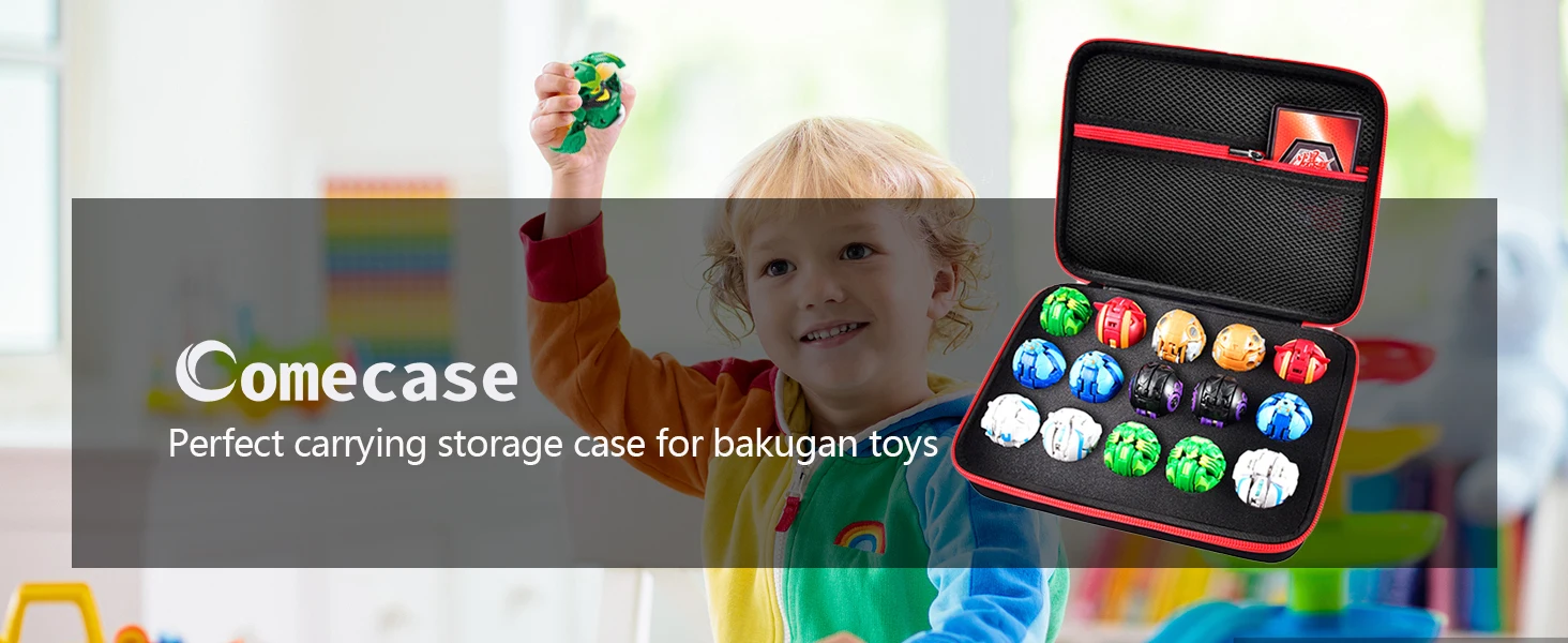 Spielzeug-Organizer-Aufbewahrungstasche (nur Tasche), kompatibel mit Bakugan-Figuren, BakuCores und Armored Alliance, Geogan Rising Battle Action – Detail 8