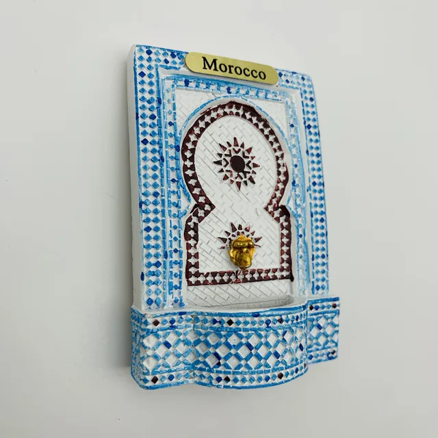 Magnete Frigorifero Bandiera Del Marocco - Decorazione In Plastica Acrilica 8,9x6,3 Cm - Foto 11