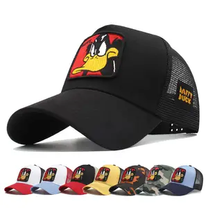 Anime Cartoon Baseball Caps for Women Men's Mesh Hats Duck Embroidered Hip Hop Snapback Hat male