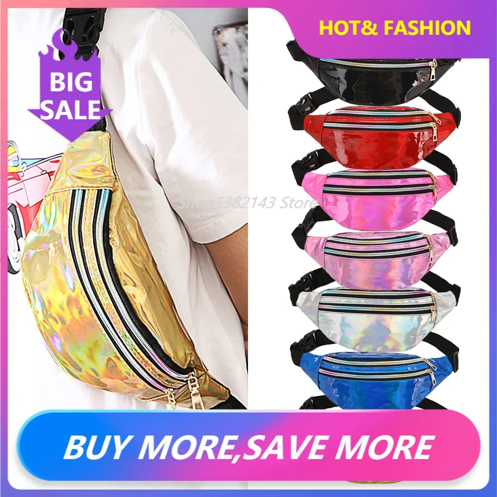 Women Bum Bag Laser Belt Bag Holographic Fanny Pack Designer Waist Cute Waist Packs Phone Pouch For Party Travel waist pack