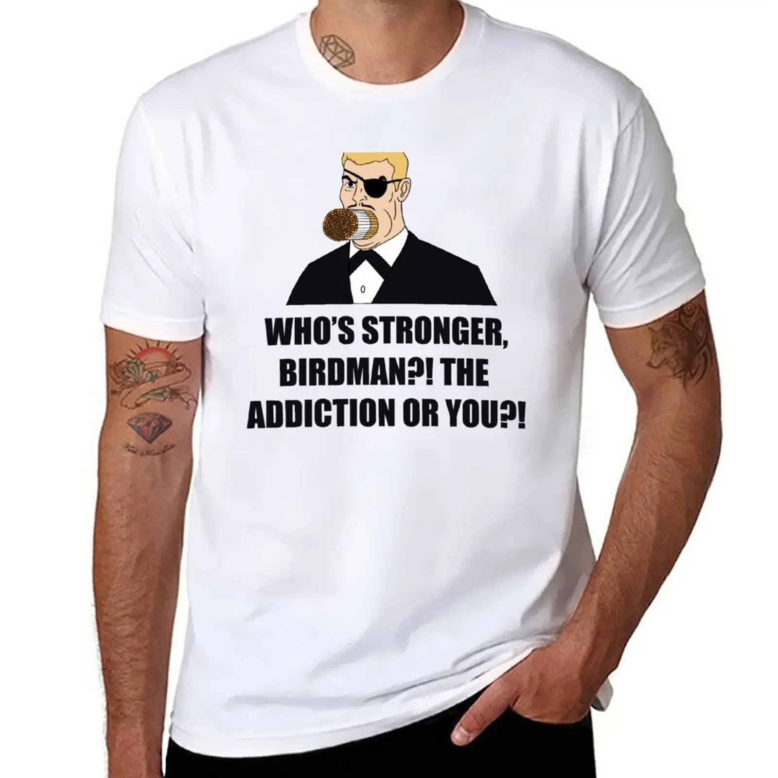 

Who's Stronger Birdman! T-Shirt quick-drying Short sleeve tee men t shirt