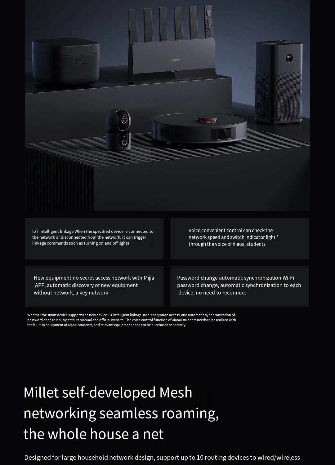 Router Xiaomi Mijia BE6500 WiFi 7 6500M con Puerto de Red Completo de 2.5G, Procesador Qualcomm de 4 Núcleos, Conexión I