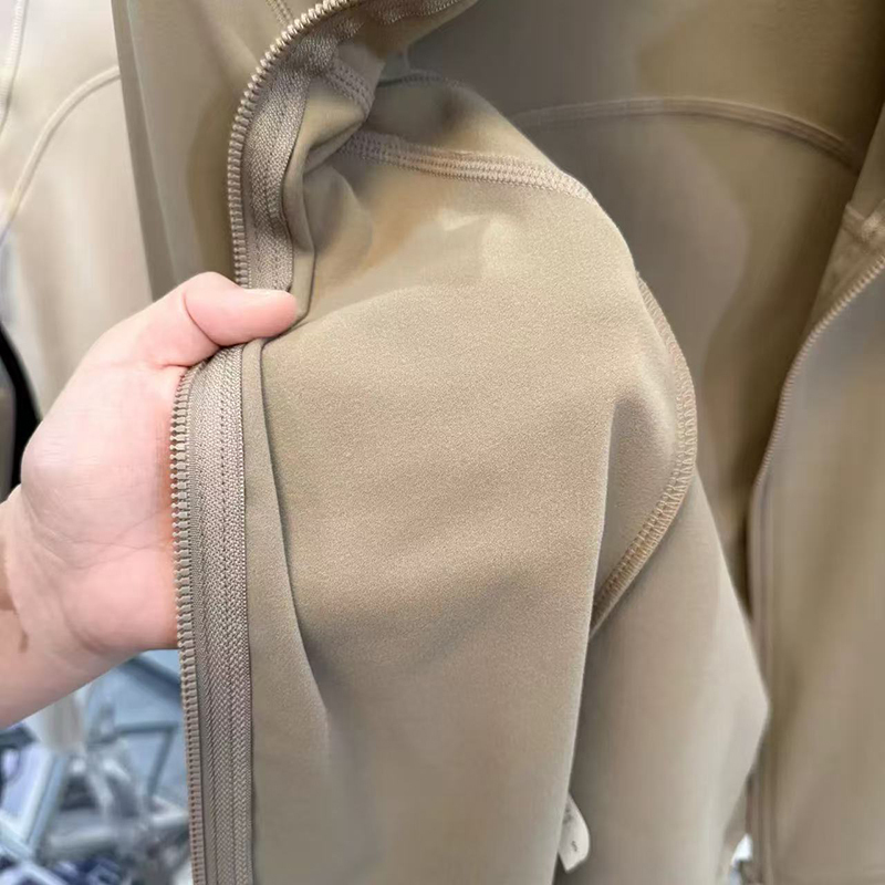 Women's Velvet Yoga Clothes Autumn Winter High-End Stand up Collar Long Sleeve Sports Jacket Fitness Running Training Top