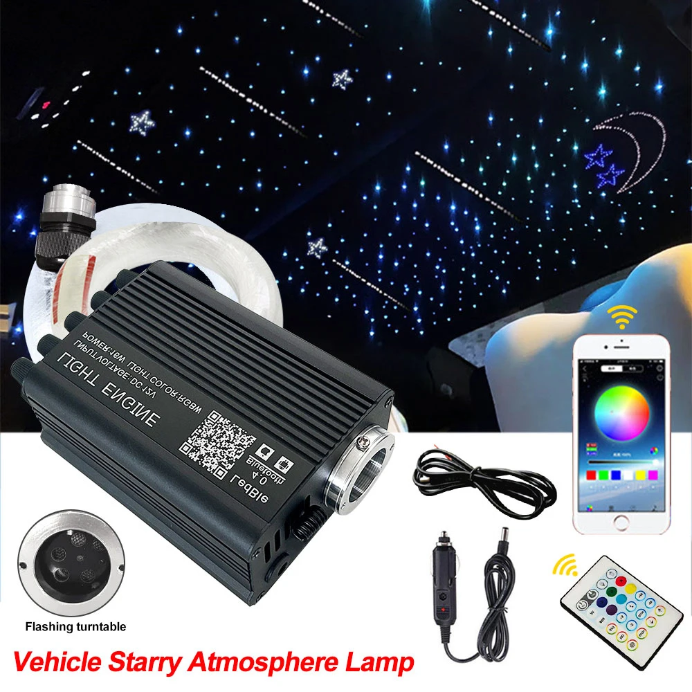 100-500 PCS Vehicular Optical Fiber Star Sky Szintillation Glasfaser optische Effekt Fernbedienung