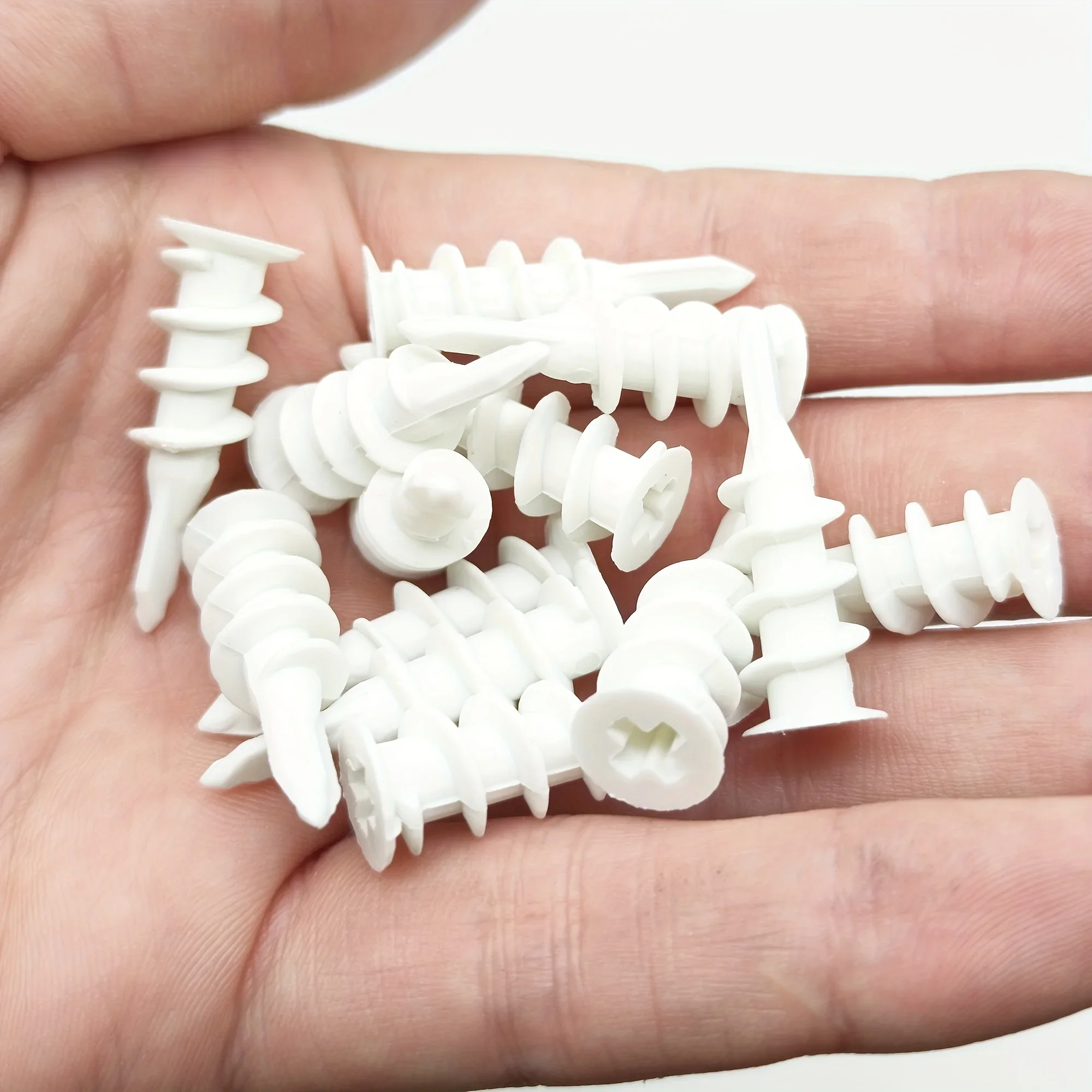 20-100 PCS Drywall Anchor Self Drilling Plastic Pin Kit and Installation