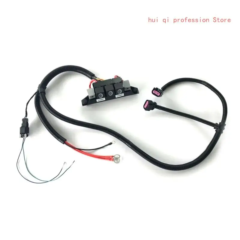 

Compatible for XL 1500 1600 2500 3500 674-00923 JCTFN22 Car Double Fan Wiring Harness Ensure Smooth Circuit Transmission H8WE