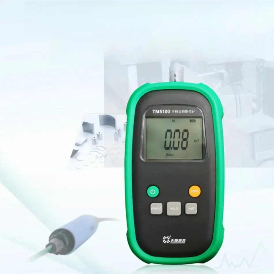 Handheld Digital Permanent Magnet Gauss Meter Tesla Meter Magnetic Flux Surface Magnetic Field Measuring Instrument TM5100