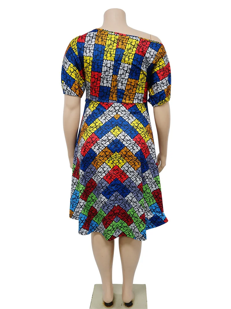 Wmstar Plus Size Dresses for Women Print Elegant  Bandage Fashion Maxi Dress New in Summer Clothes Wholesale Dropshipping 2024