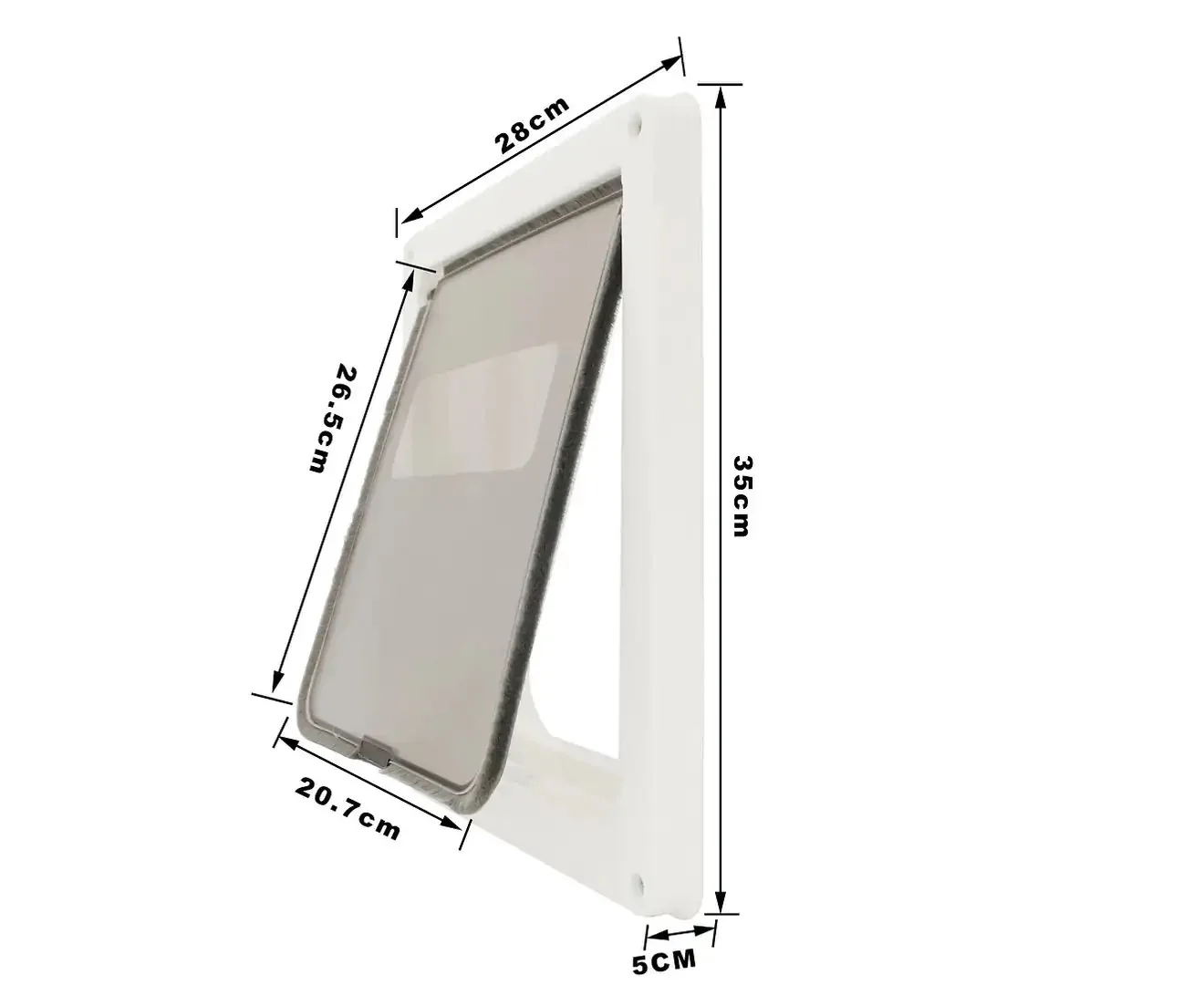 Dog Cat Flap Door Lock Security Flap Door Dog Cat Kitten Puppy Safety Gate ABS Plastic Large Pet Supplies