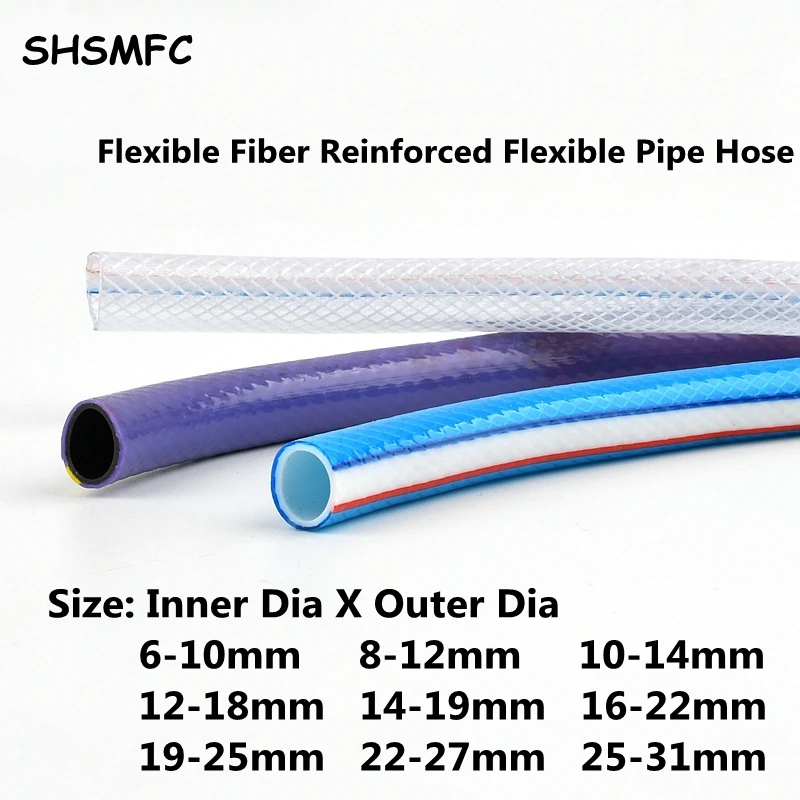 15m Hose Green Braided Reinforced 1/2" Garden Hose