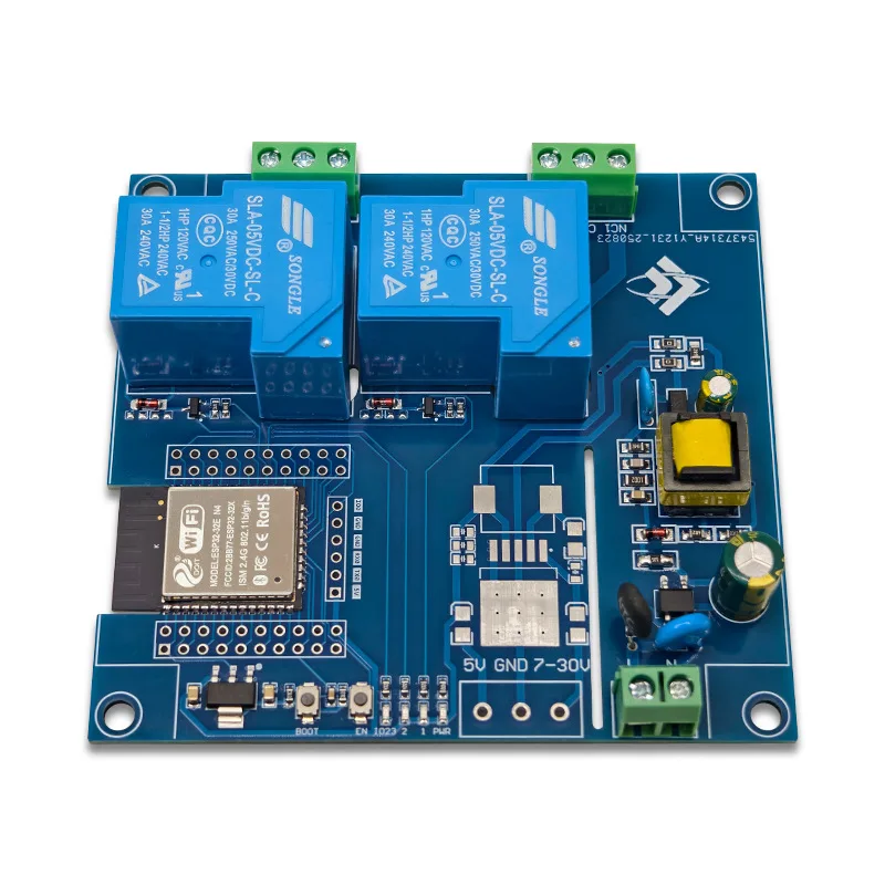 ESP32 듀얼 채널 30A 릴레이 모듈 WiFi 블루투스 개발 보드 AC220V 전원 공급