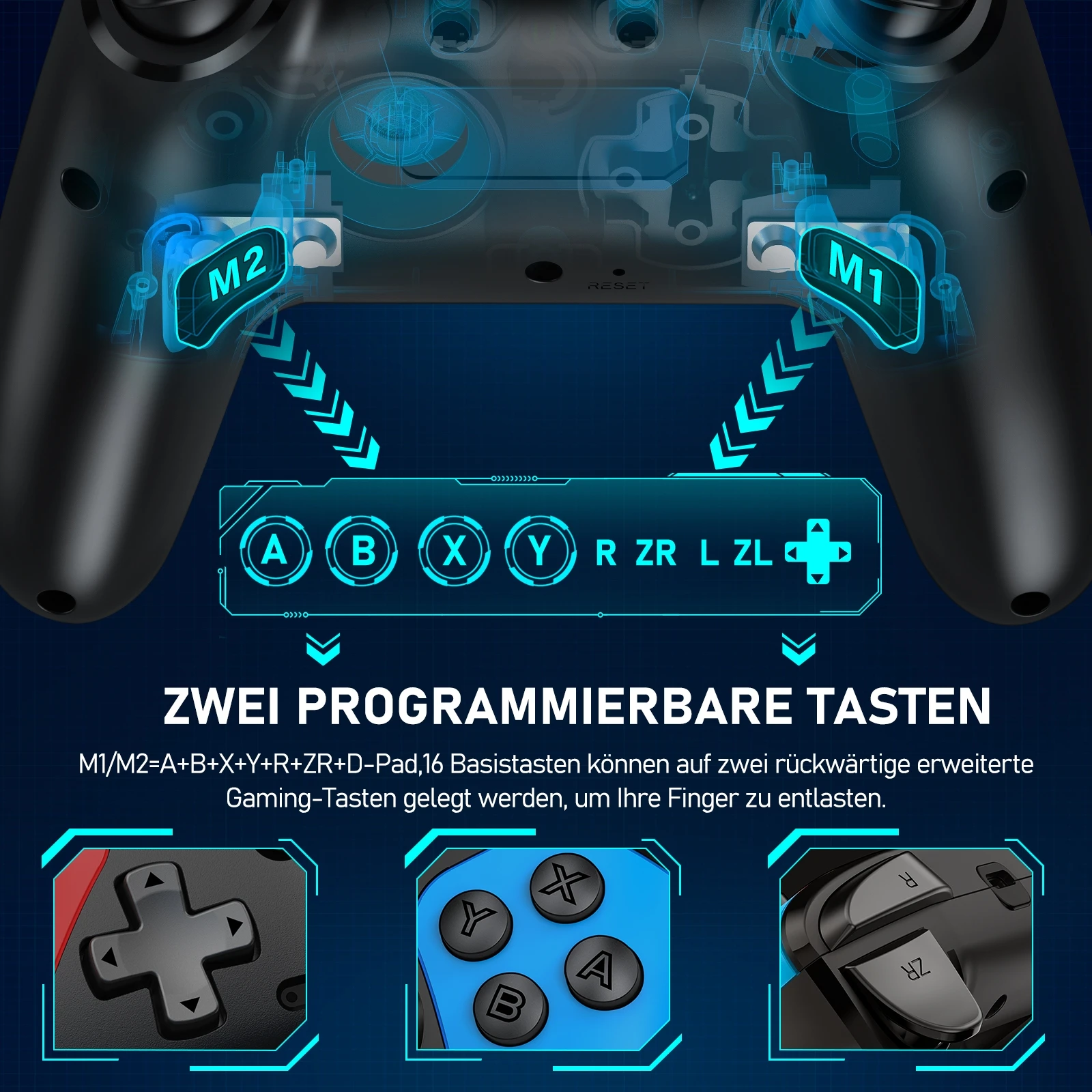 Nintend Switch OLED ܼ   е  BEBONCOOL  Ʈѷ, 600mAh ͸ α׷  ġ Ʈѷ 