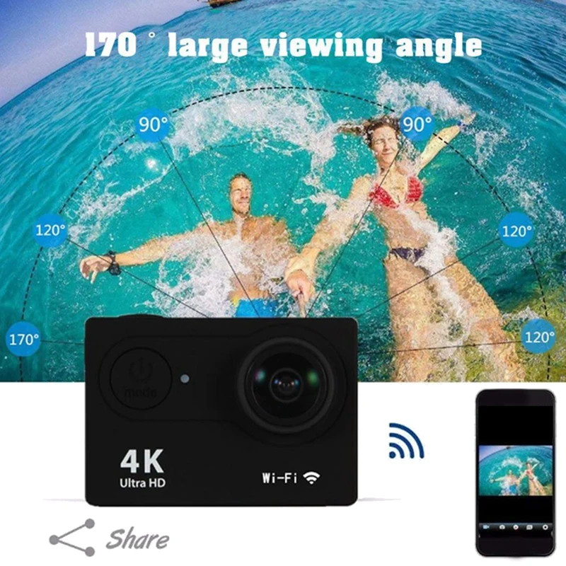 Ultra HD 4K / H9R Action Camera WiFi 2.0Inch 170D Underwater Waterproof Cam Helmet Vedio Sport Pro Outdoor Cam action camera drone