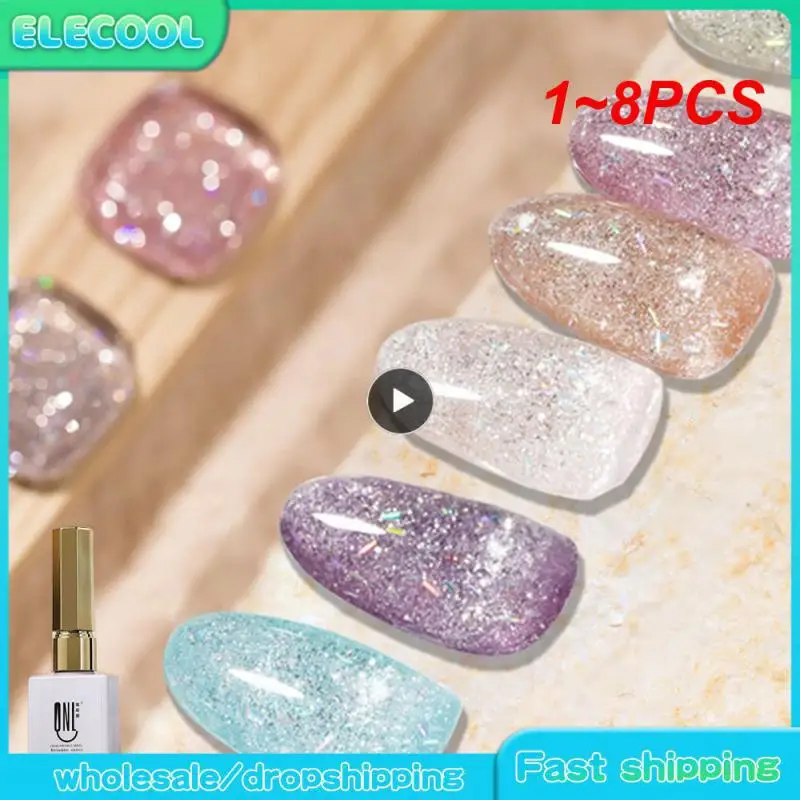 

1~8PCS 7ml Thermal Gel Nail Polish Vernis Semi Permanent 3 Layers Temperature Color Changing Nail Gel Soak Off Gel Design