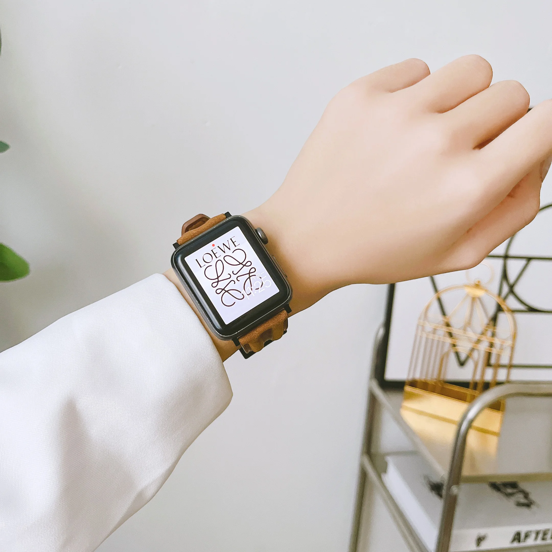 Genuine Leather Strap for Apple Watch Ultra Band 8 7 6 5 4 3 2 SE Correa Apple Watch 44mm 49 45 42 41 40 38mm Braceletfor iWatch