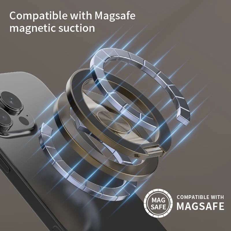 2025 Double-Sided MagSafe Phone Holder for iPhone 14/15/16, Foldable 360° thumbnail 7