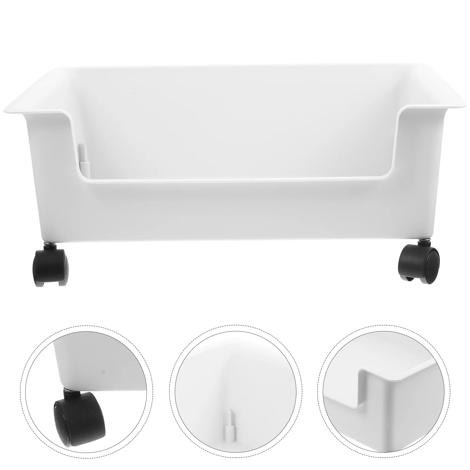 Book Storage Box Rolling Cart Homesteading Books Dormitory Container Drawer Clothes Case Desktop