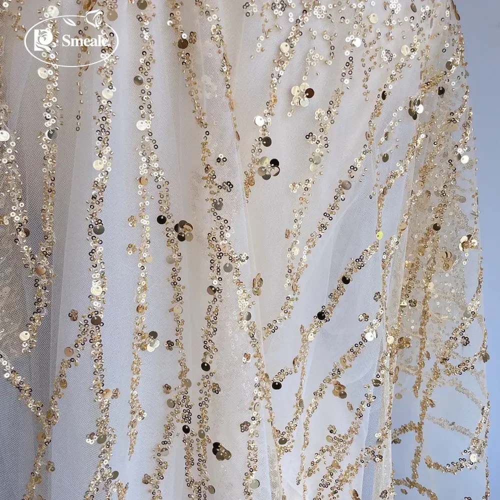 럭셔리 페르시 스팽글 스트라이프 웨딩 원피스, 고급 맞춤형 봉제 원단, 골든 레드, RS4186