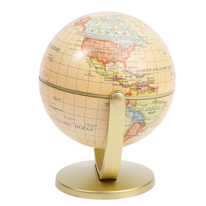 360 Degree Rotating World Globe Earth Antique Home Office Desktop Decor Geography Educational School Supplies Kids Learning Gift rotating globe