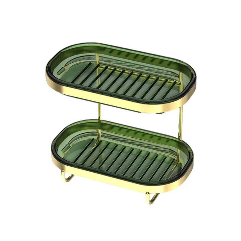 

2 Tier Soap Dish Shelf for Bathroom Wall Mounted Soap Holder Extend Soap Lifespan Bathroom Storage Organizer