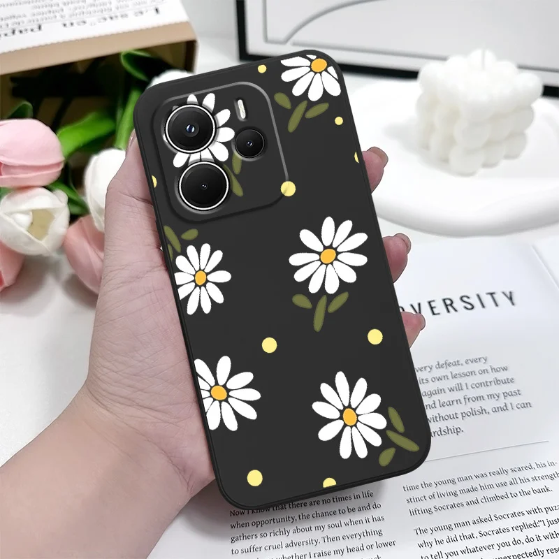 Elegant Daisy Liquid Silicone Phone Case - Enhanced Protection & Style