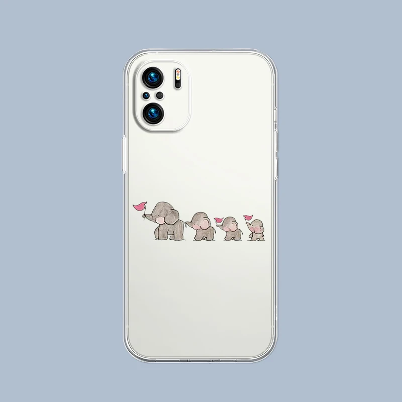 Cartoon Couple Style Soft TPU Clear Phone Case Gift Cover