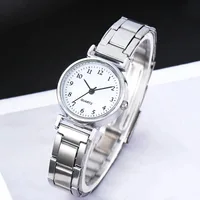 1Pcs Girls Cute Little Fresh Silver Digital Steel Quartz Watch Junior High School Girlfriends Birthday Christmas Gift 1