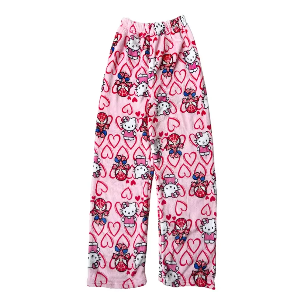 Hello Kitty ユニセックス パジャマ Mサイズ アニメナイトサンリオハローキティパジャマパンツ、ユニセックス