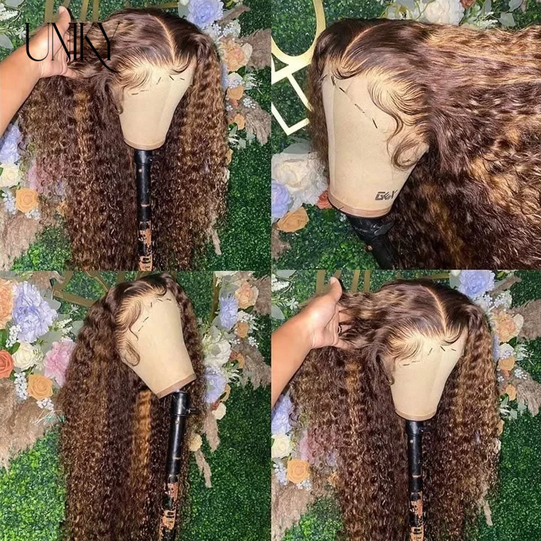 Human hair wig lace front wigs 30 Inch Highlight Ombre Lace Front Wig for Black Women