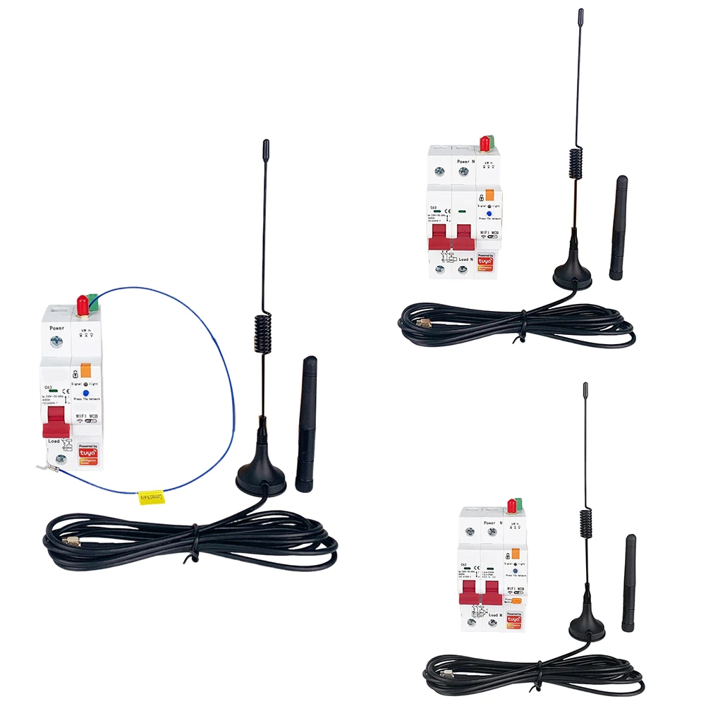 

Graffiti Wifi Metering With Leakage Protection Electric Gate Household Circuit Breaker 63A Timer Master Switch Durable