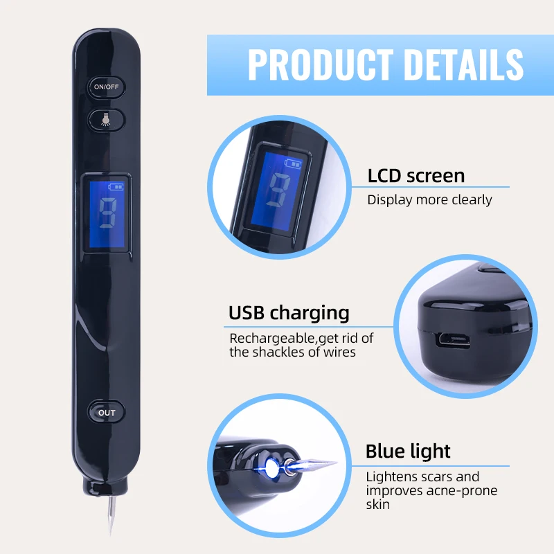 Mini Laser Plasma Pen Portable Freckle Removal Machine Skin Face Wart Tag Remover Tool Household Black Dots Tattoo Remover Salon
